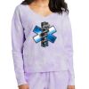 Ladies Beach Wash ® Cloud Tie Dye V Neck Sweatshirt Thumbnail