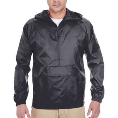 Quarter-Zip Hooded Pullover Pack Away Jacket Thumbnail