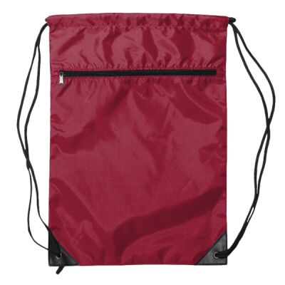 Zippered Drawstring Backpack Thumbnail