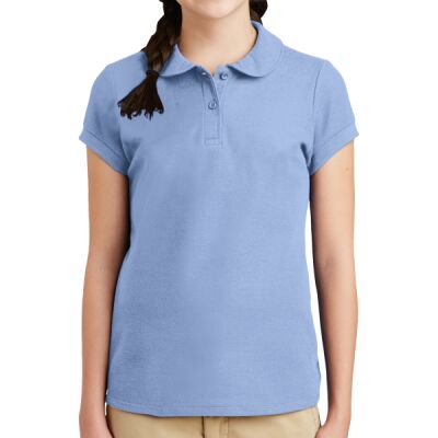 Girls Silk Touch Peter Pan Collar Polo Thumbnail