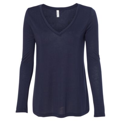 Women's Flowy Long Sleeve V-Neck Tee Thumbnail