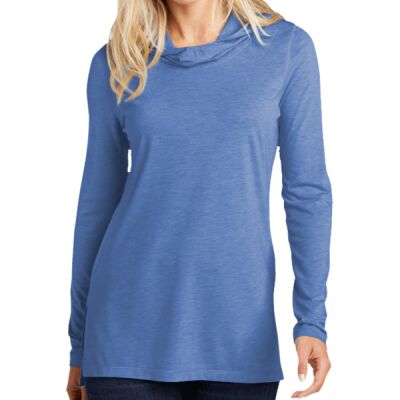 Ladies PosiCharge ® Tri Blend Wicking Long Sleeve Hoodie Thumbnail
