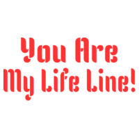 You are my life line - Ladies' Combed Ringspun Jersey V-Neck 3/4-Sleeve T-Shirt Design