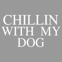 Chillin with my dog - Men's Premium Fitted Short-Sleeve V-Neck Tee Design