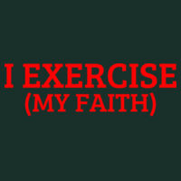 I EXERCISE (MY FAITH) - Heavy Cotton Tank Top Design