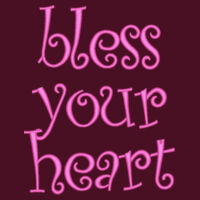 bless your heart - Unisex 7.8 oz., Ecosmart® 50/50 Pullover Hooded Sweatshirt Design