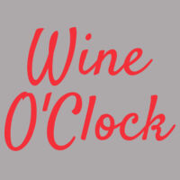 * Wine O'Clock - Ladies' Jersey Short-Sleeve V-Neck T-Shirt Design