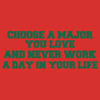* CHOOSE A MAJOR YOU LOVE - Adult 5.4 oz. 100% Cotton Spider T-Shirt Design