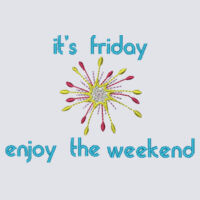 * it's friday enjoy the weekend - Adult NuBlend® Fleece Pullover Hooded Sweatshirt Design