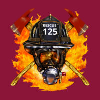 * SAC1-FP70001 - Fire Mask with text - Heavy Cotton™ 5.3 oz. T-Shirt Design