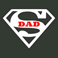 * DAD on a White 'S' inside a White Diamond  - DryBlend® 5.6 oz., 50/50 T-Shirt Design