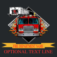 * SAC4 Fire Truck with Flames and name banner - DryBlend® 5.6 oz., 50/50 T-Shirt Design