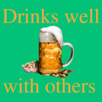 Drinks well with others -  - DryBlend® 5.6 oz., 50/50 T-Shirt Design