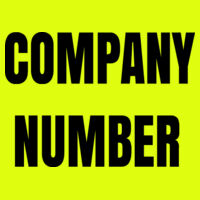 Economy Pocket Hi-Vis Vest - Text level with top edge of pocket Design