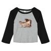 Women's Micro Rib 3/4 Raglan Baby Tee Thumbnail